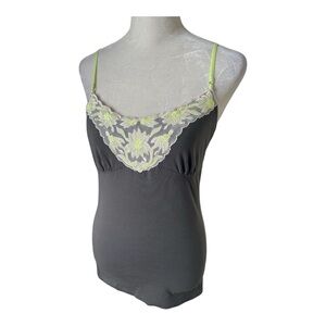 American Eagle Outfitters Y2K Style Babydoll Tank Top Lace Front Size Medium